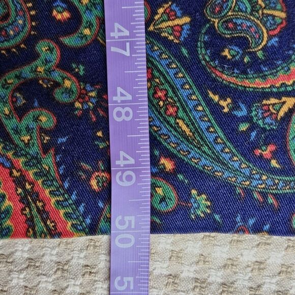 Talbots X Sara Cambell 80s Jeweltone Paisley Button Front Midi Tea Length Dress - Picture 14 of 15